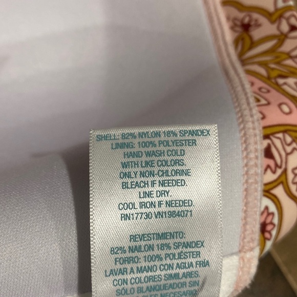 Kona Sol bikini top only bandeau‎ NWT pink paisley boho floral small - Picture 5 of 6